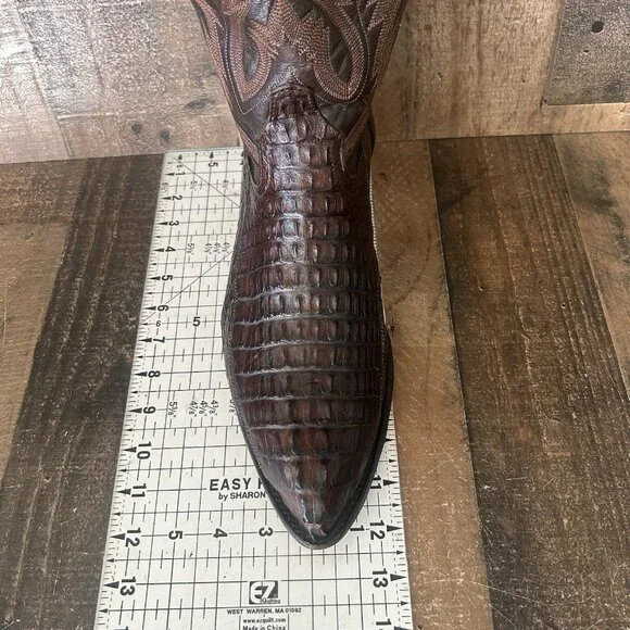 Tony Lama Vintage Caiman Western Cowboy Boots Mens 13 D - Picture 5 of 12